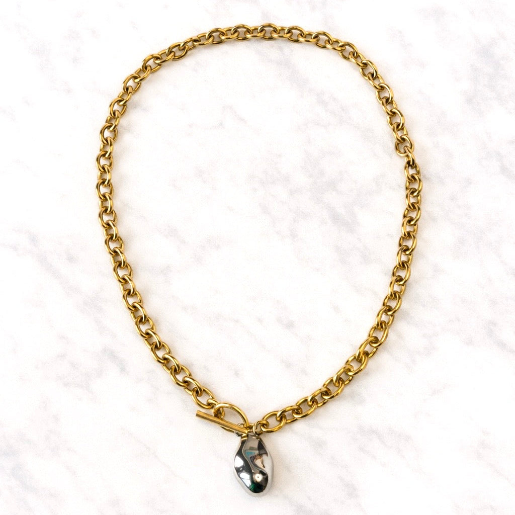 Mollie Mixed Metal Chain and Pendant Necklace