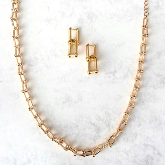 Link Necklace Large Link Earrings