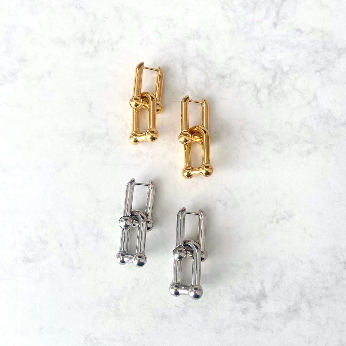 Adina Link Earrings and Necklace Set