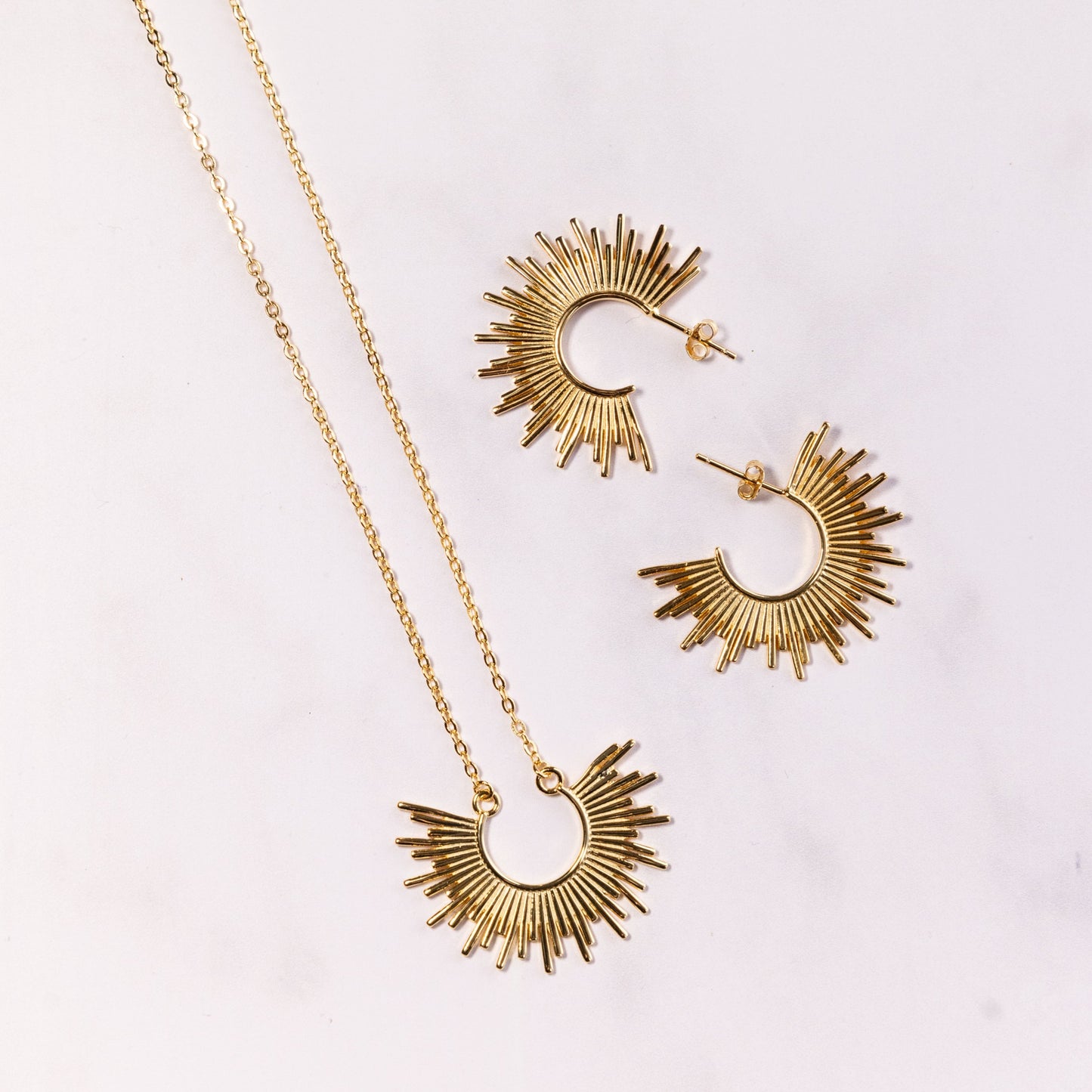 Marissa Sunburst Necklace & Earring Set