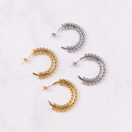 Olympia Bubble Hoop Earrings