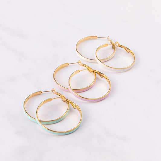 Lola Colour Enamel Hoop Earrings