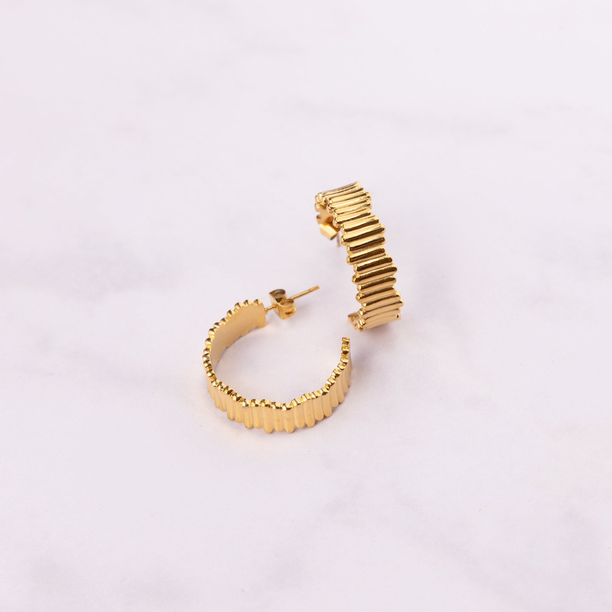 Ridge Hoop Earrings