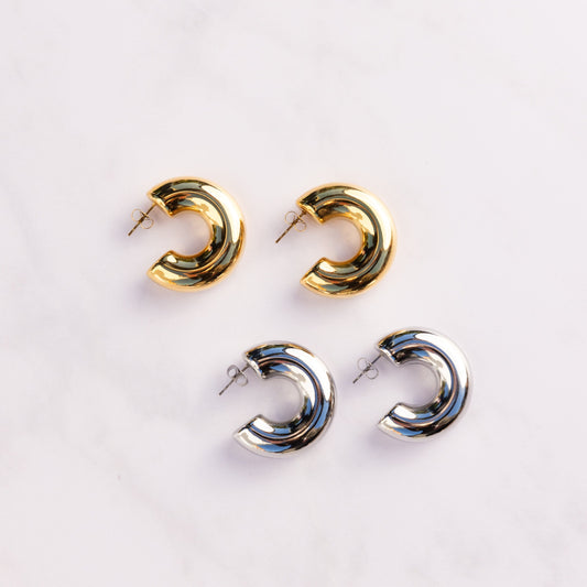 Aria Tube Hoop Earrings