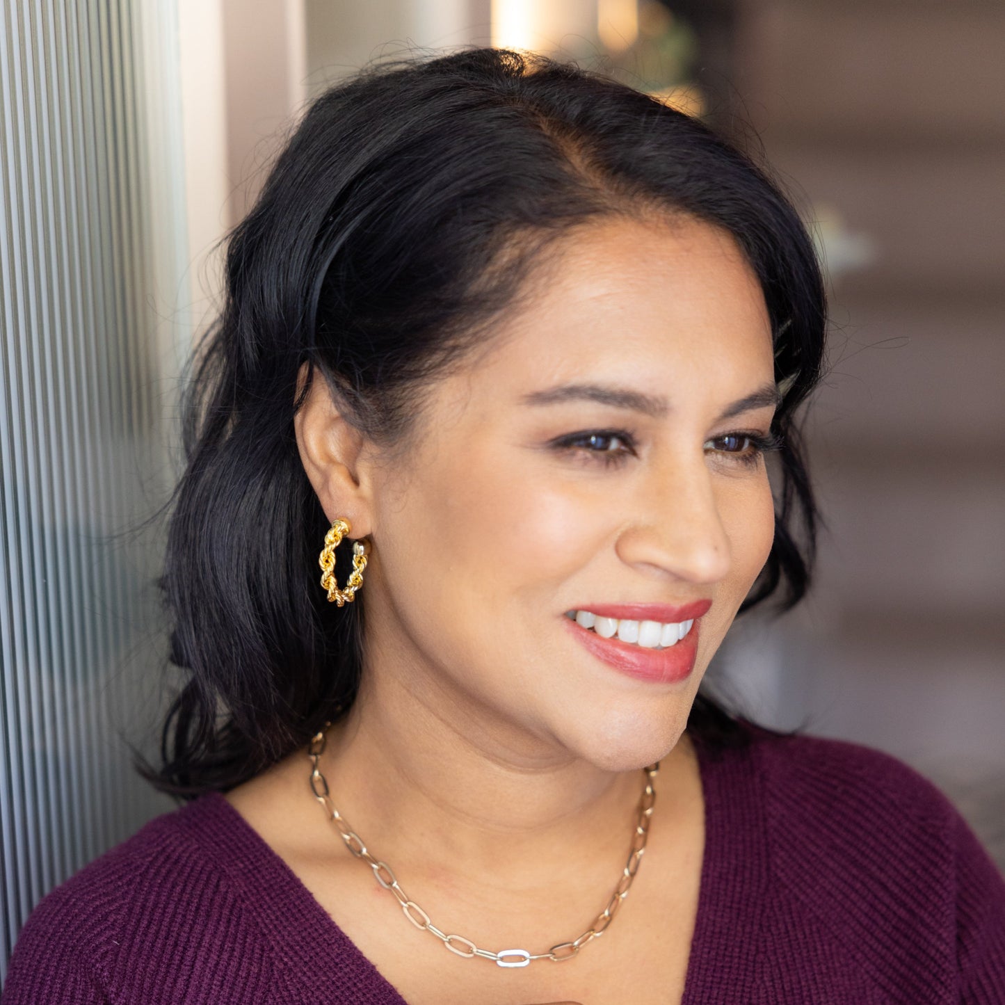 Lyra Twisted Rope Hoop Earrings