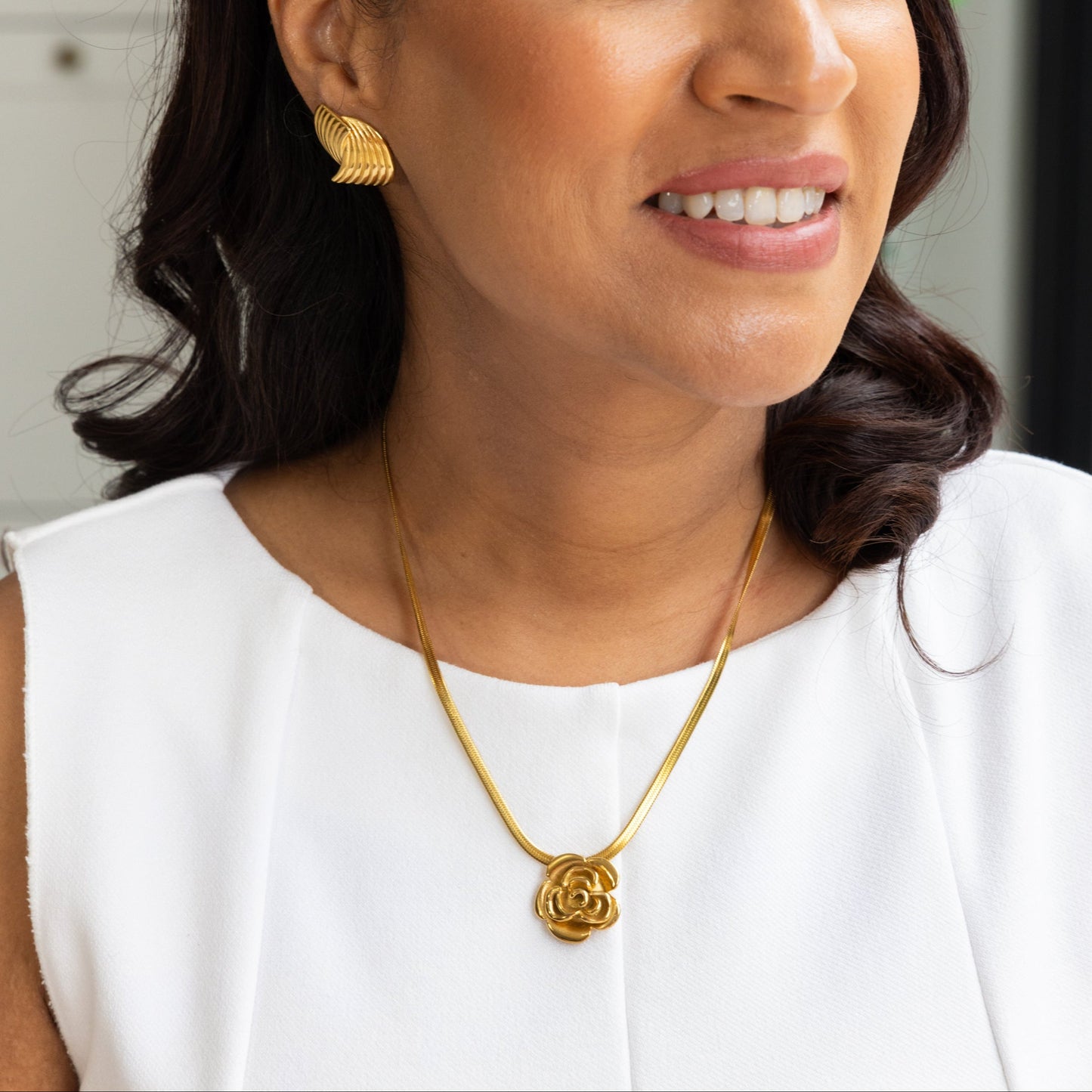 Camellia Rose Necklace