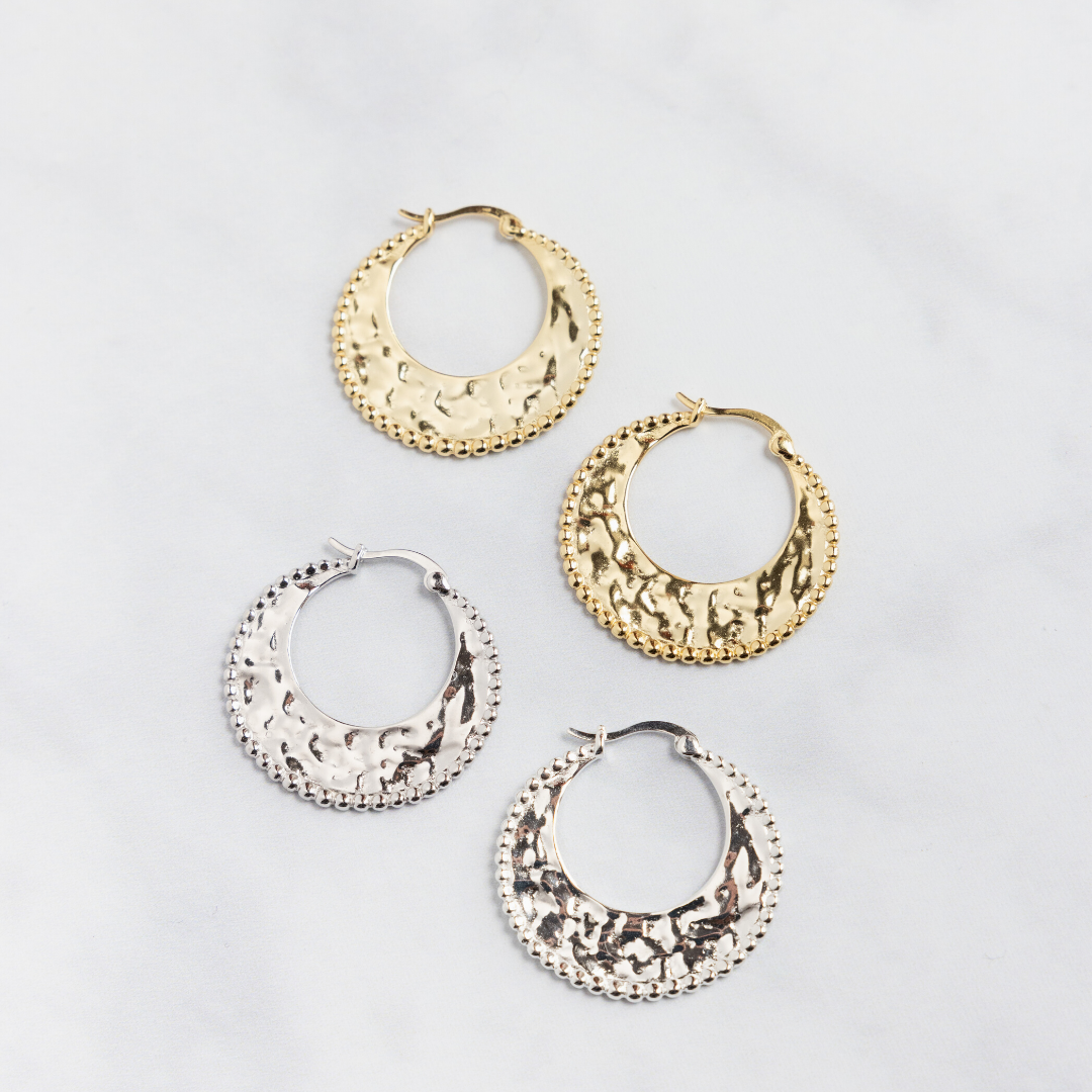 Beaded Hoop Earrings