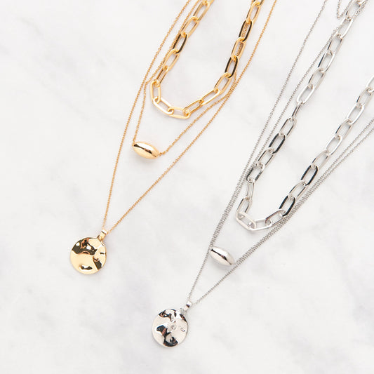 Triple Layer Pendant and Necklace Set
