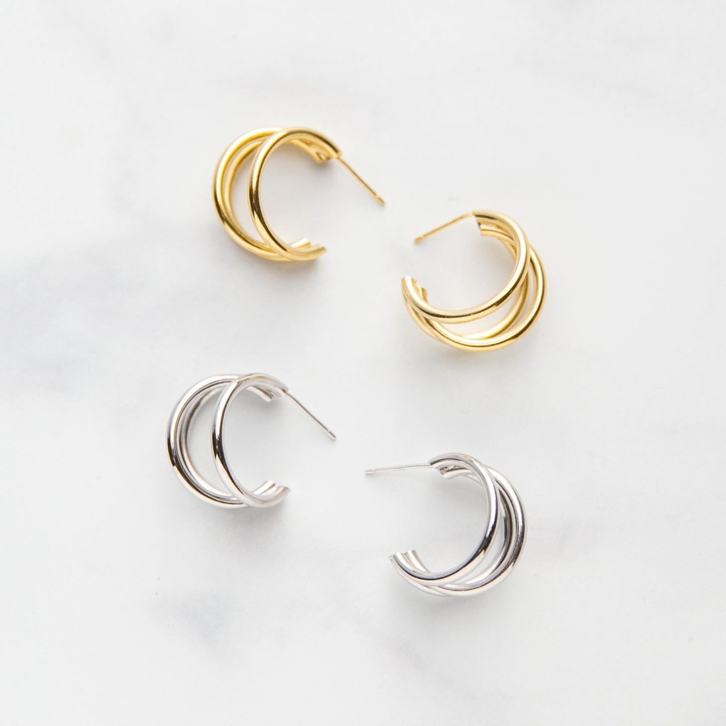 Triple Hoop Earrings