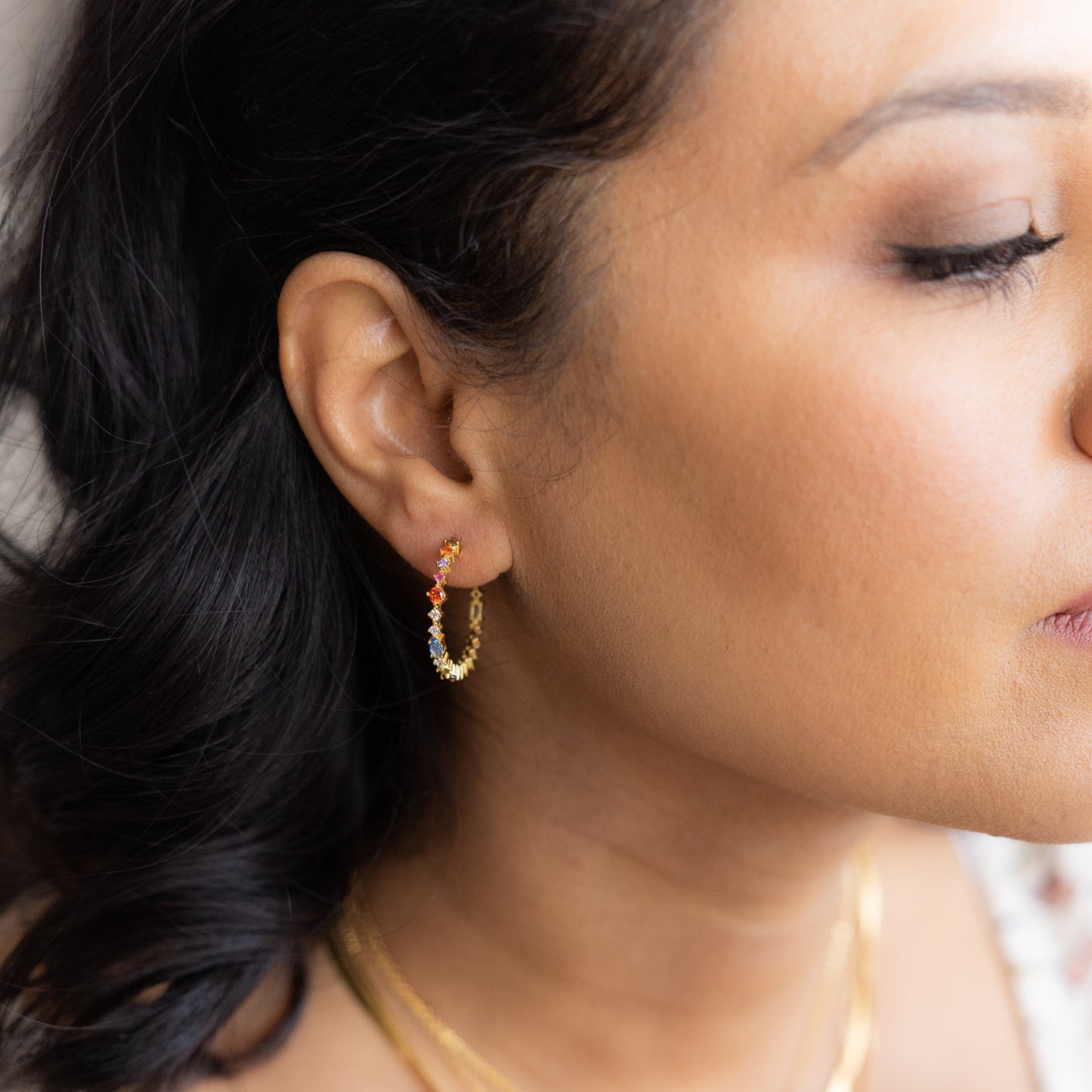 Rainbow Stone Earrings