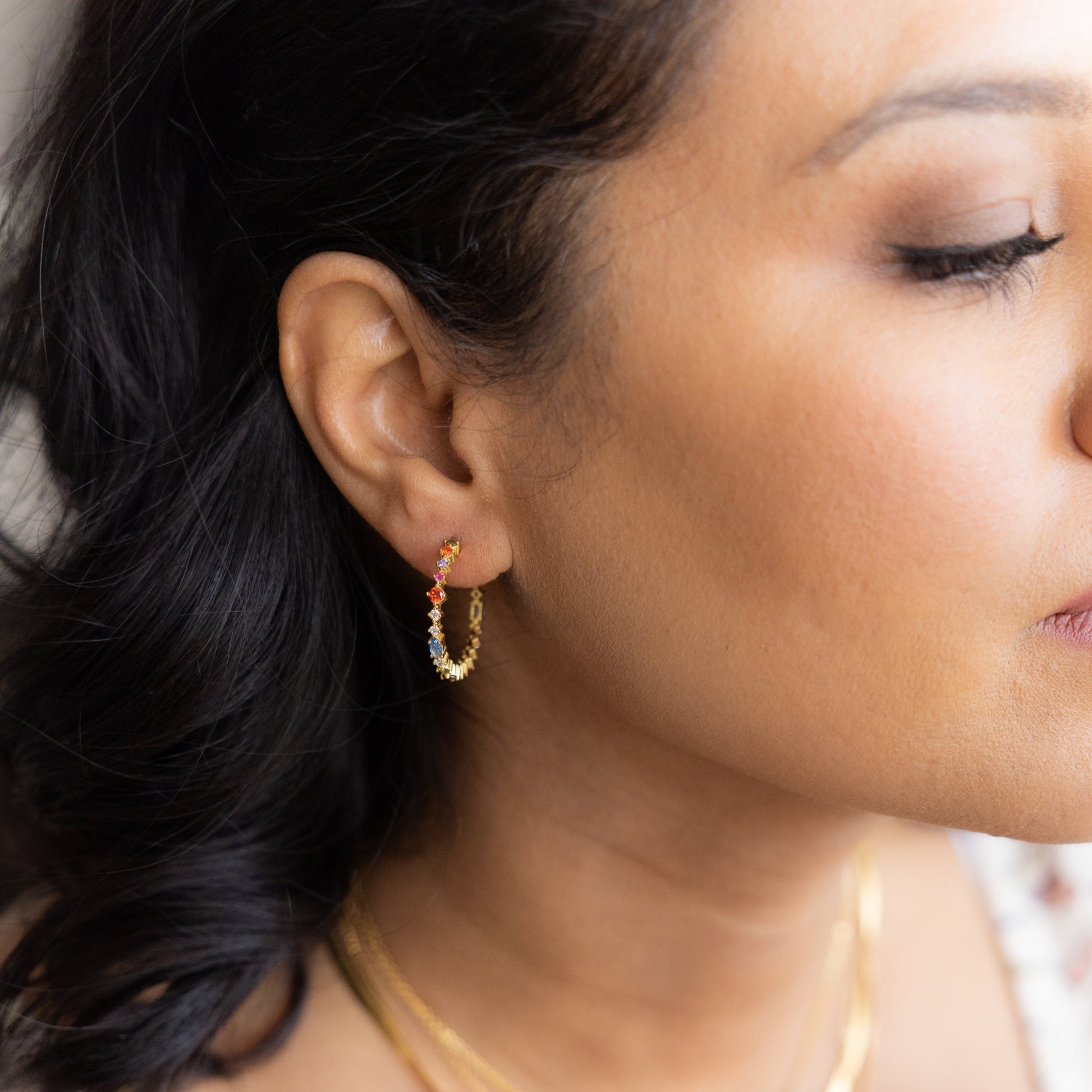 Rainbow Stone Earrings