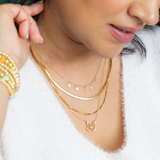 Willow Pavé Butterfly Pendant Necklace