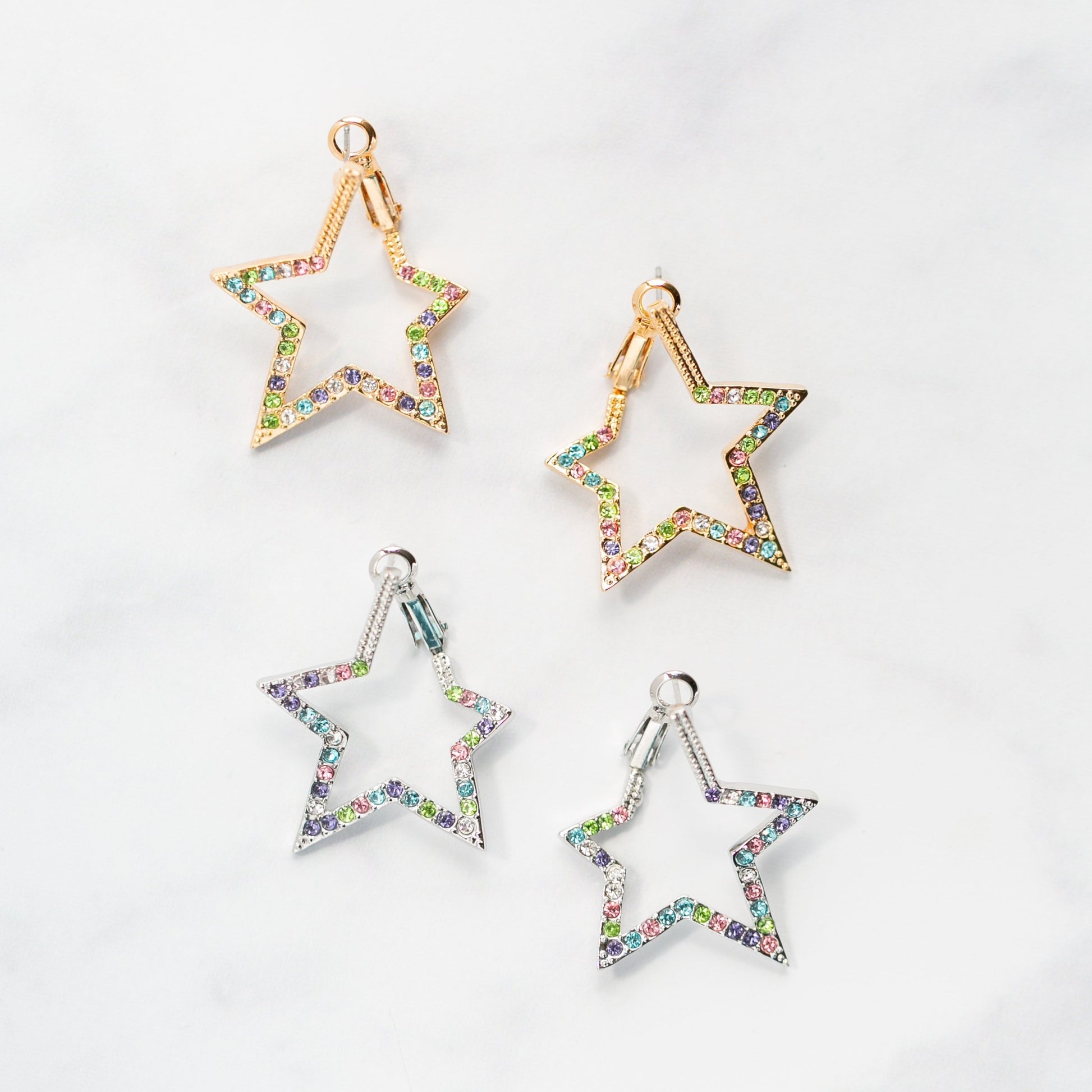 Rainbow Star Earrings