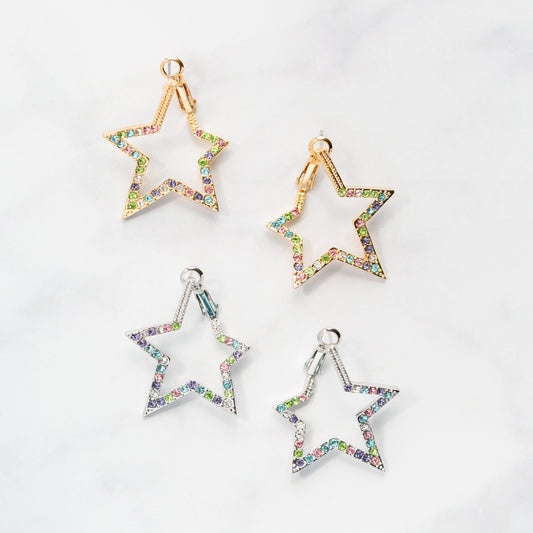 Rainbow Star Earrings