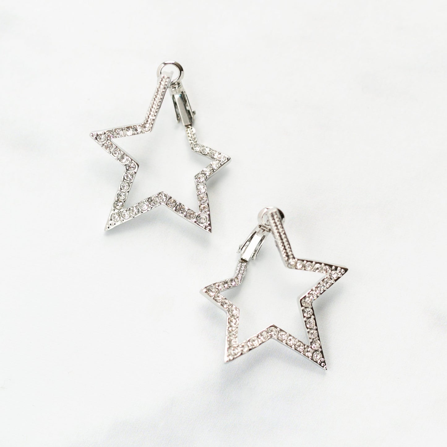 silver star earrings