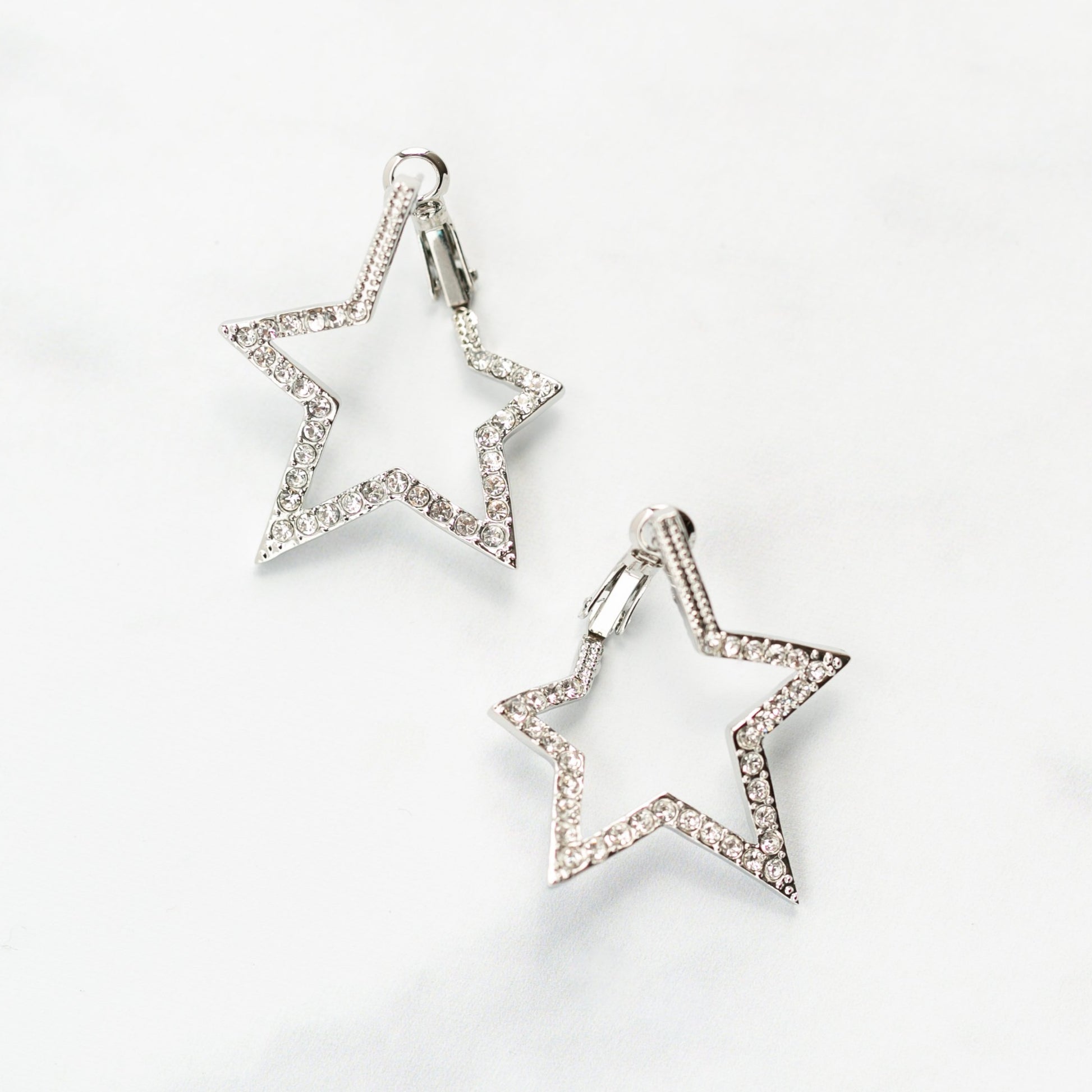 silver star earrings