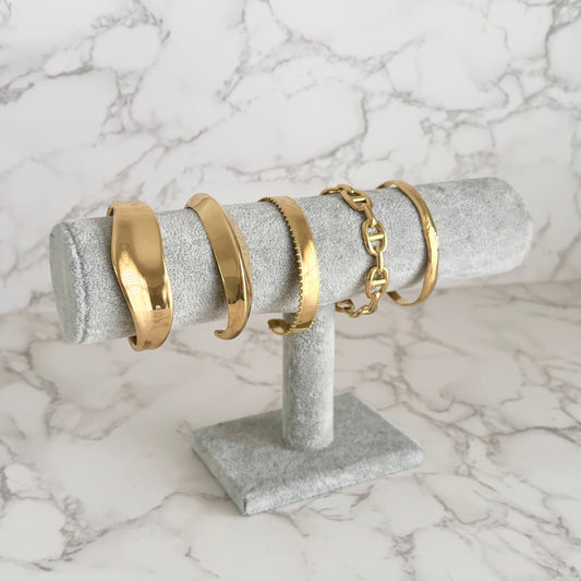 Gold bracelet cuffs